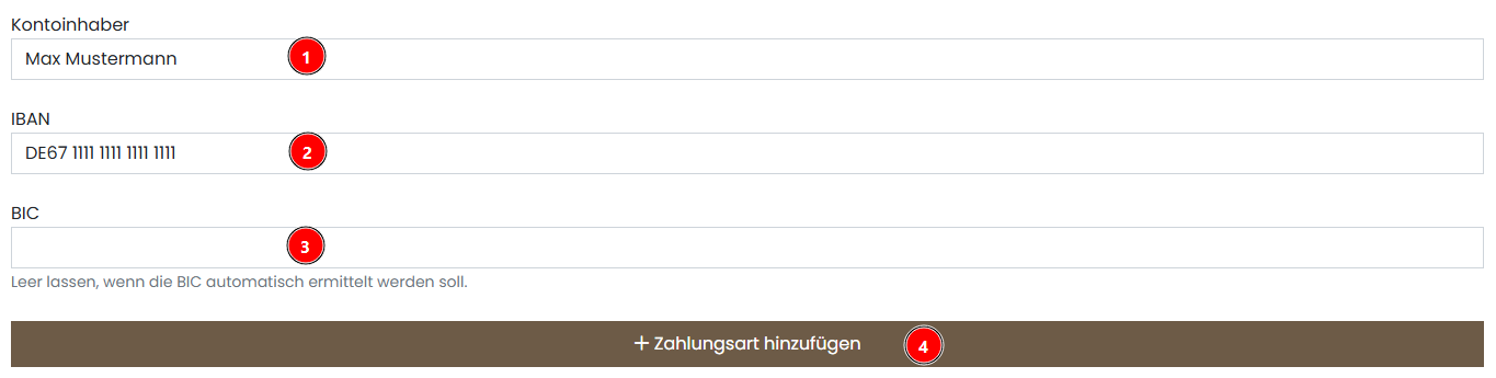 Neues Mandat erstellen im Kundenportal